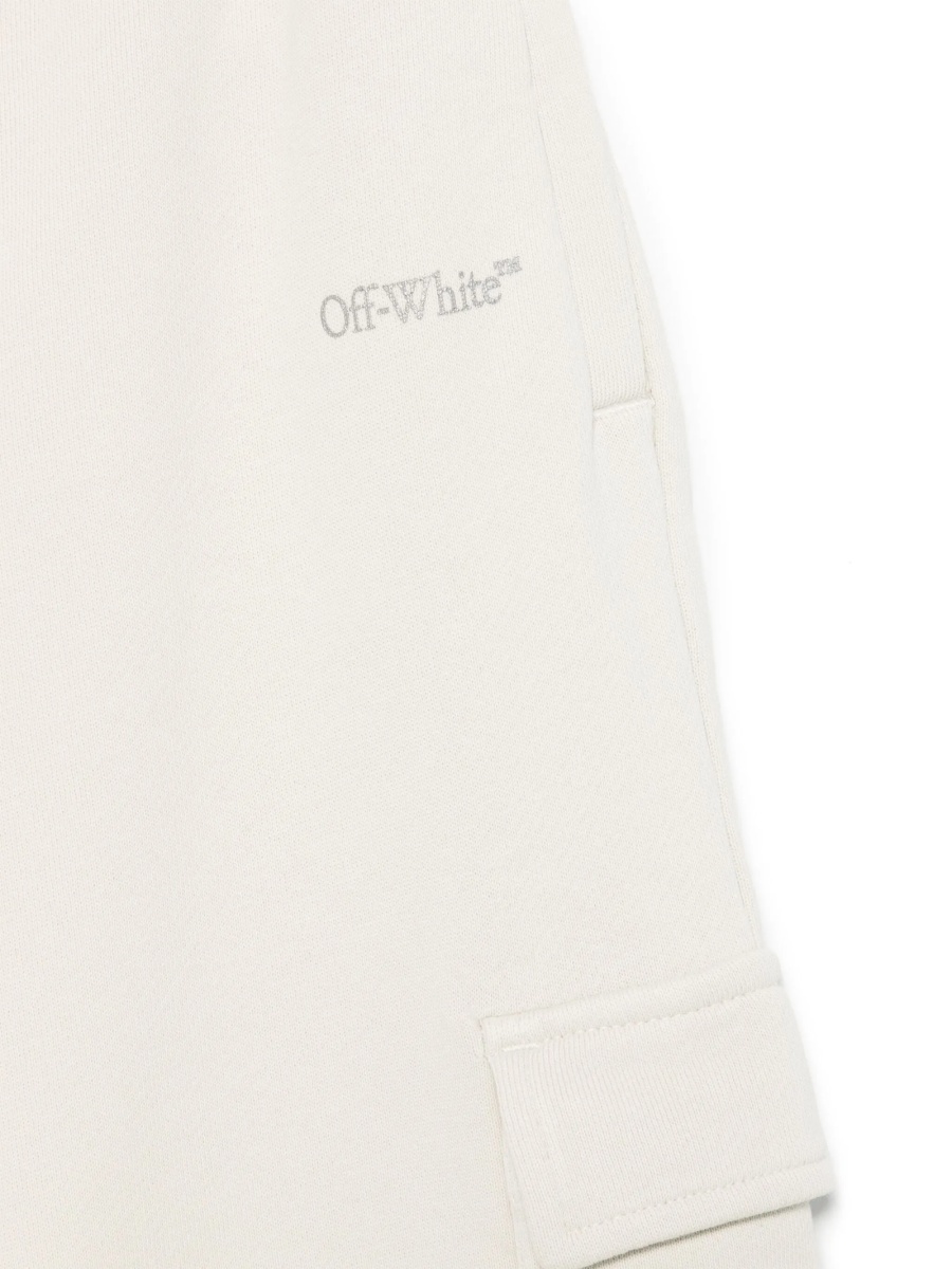 Pantaloni Off-White neutri din bumbac - Img 3