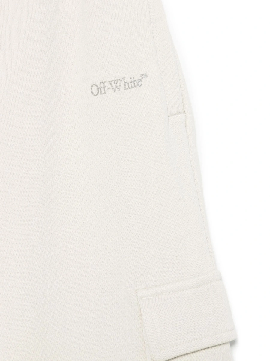 Pantaloni Off-White neutri din bumbac - Img 3
