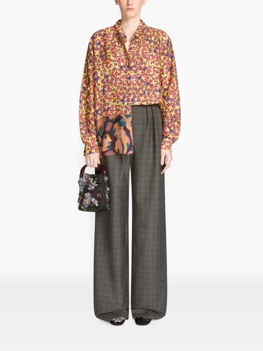 Pantaloni 'PECHA' Brown High-waisted Pants with Striped Motif in for Women - Img 4