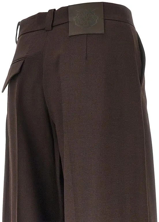 Pantaloni Pinko maro din lana - Img 4