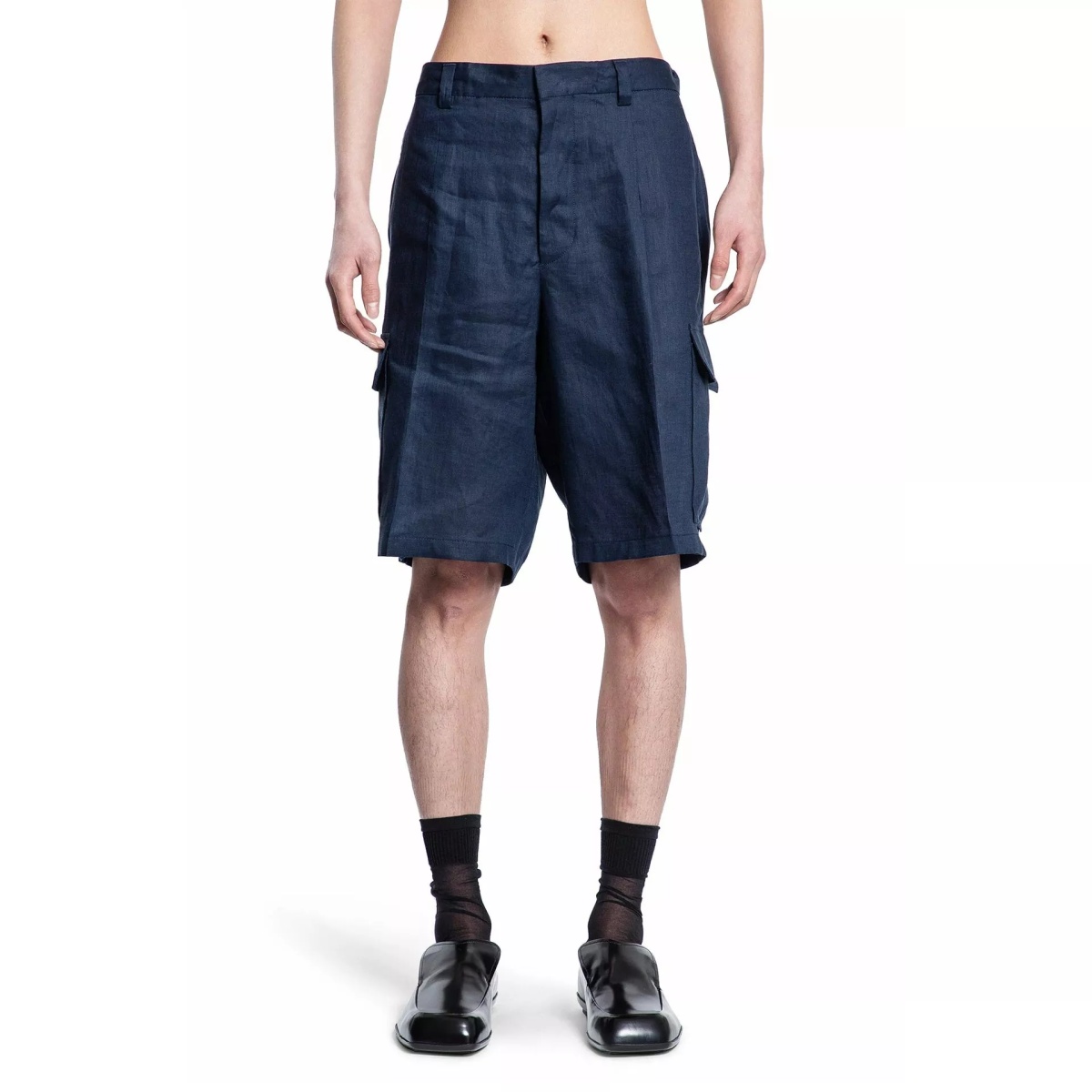 Pantaloni Prada Linen Bermuda - Img 2