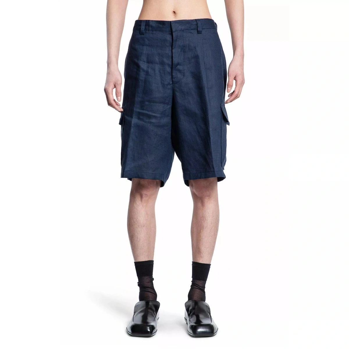 Pantaloni Prada Linen Bermuda - Img 2