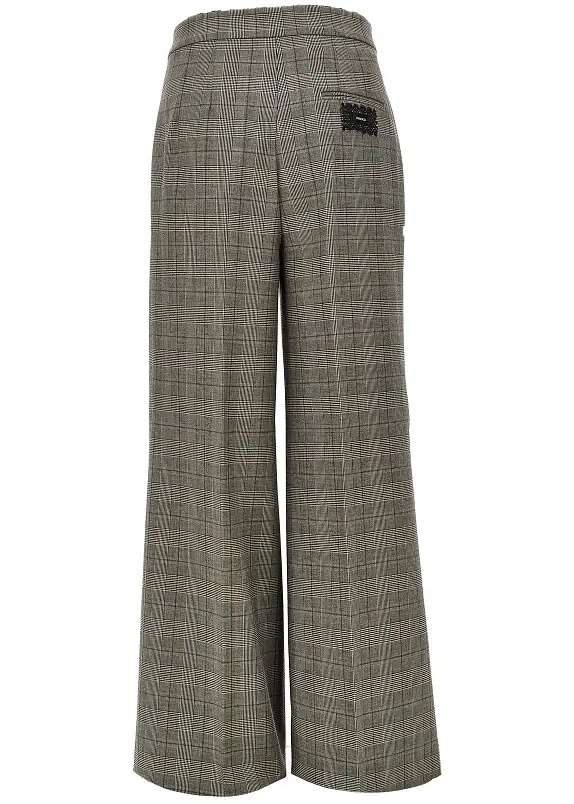 Pantaloni Prince of Wales wide-leg pants - Img 3