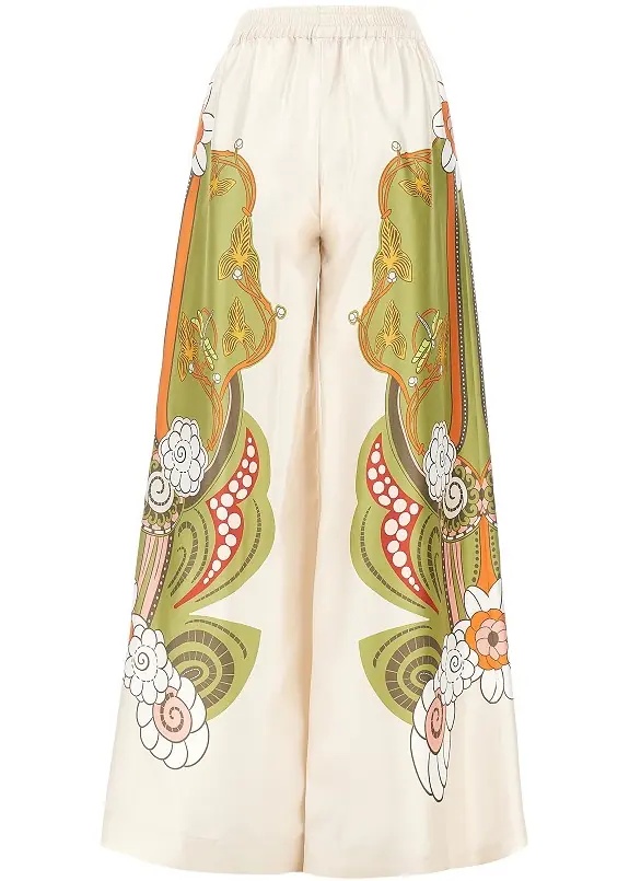 Pantaloni Printed silk palazzo pants - Img 3