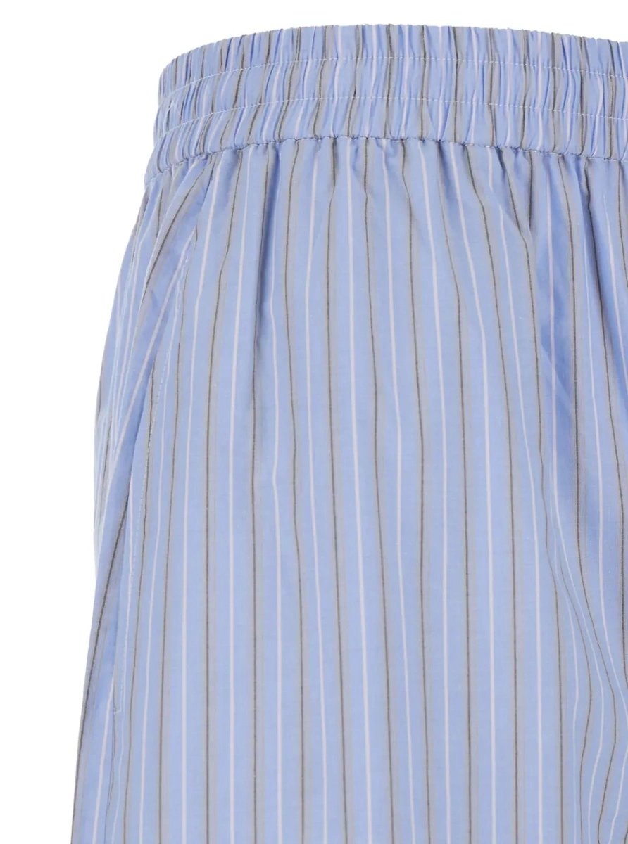 Pantaloni ROTATE Birger Christensen albastri din poplin de bumbac - Img 3