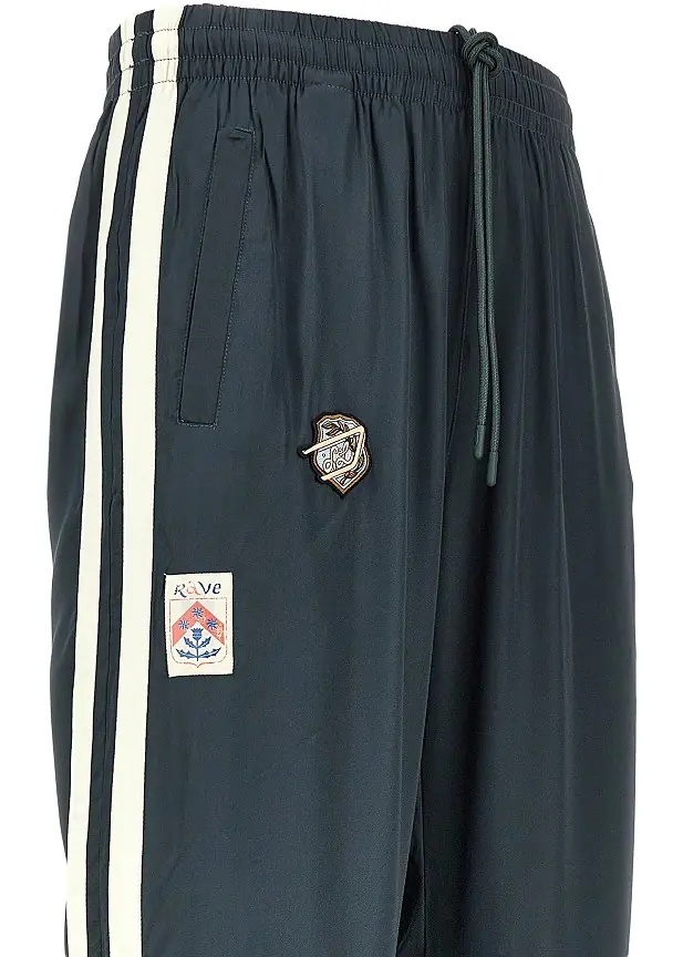 Pantaloni Satin track pants with patches - Img 2