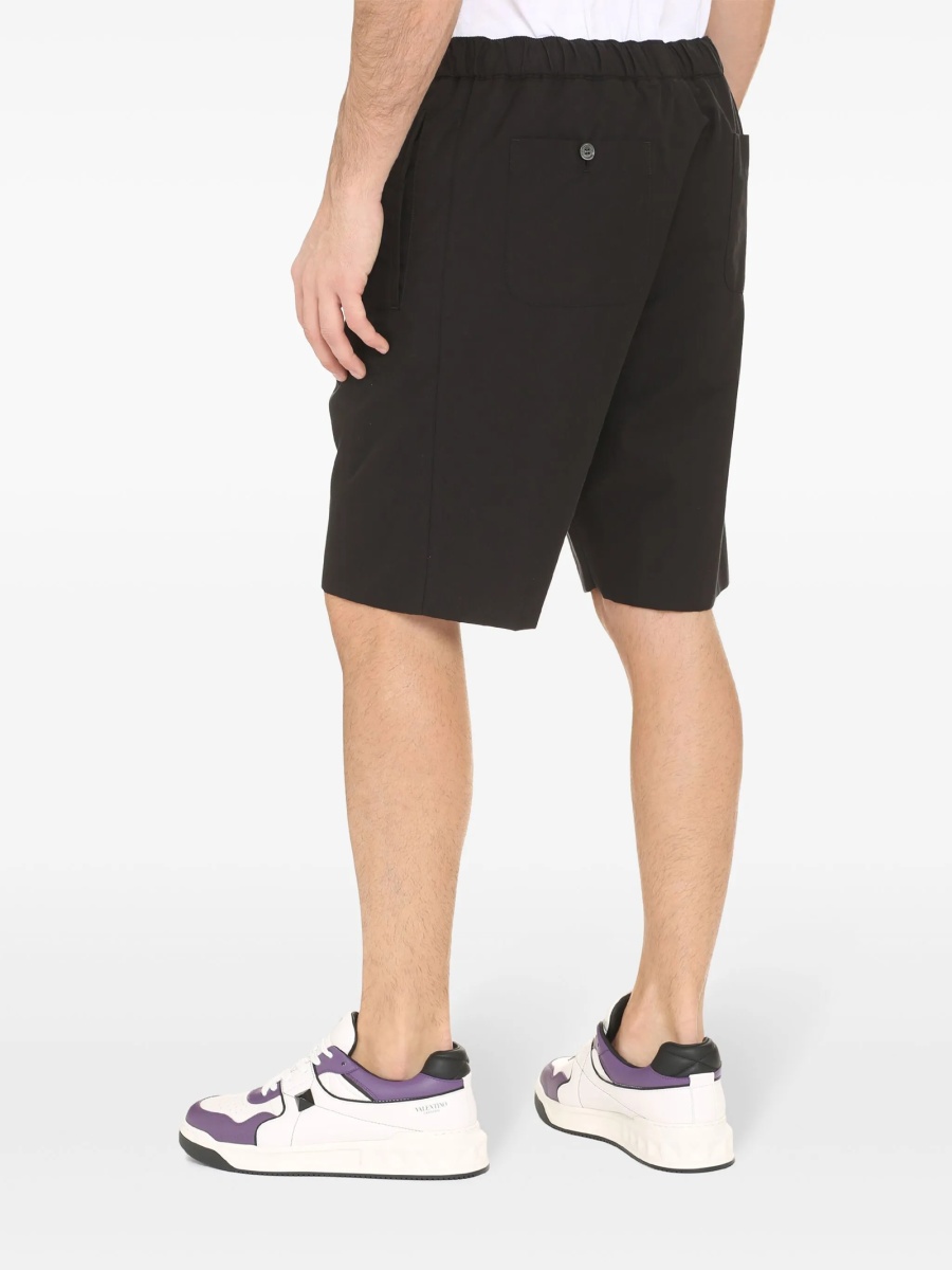 Pantaloni scurti Alexander McQueen negri din bumbac - Img 3