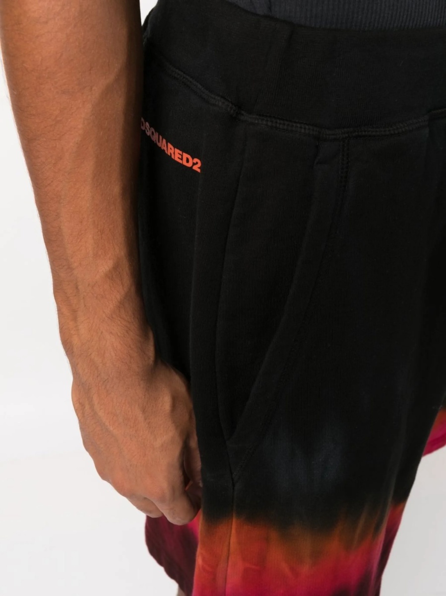 Pantaloni scurti DSQUARED2 negri din bumbac - Img 5