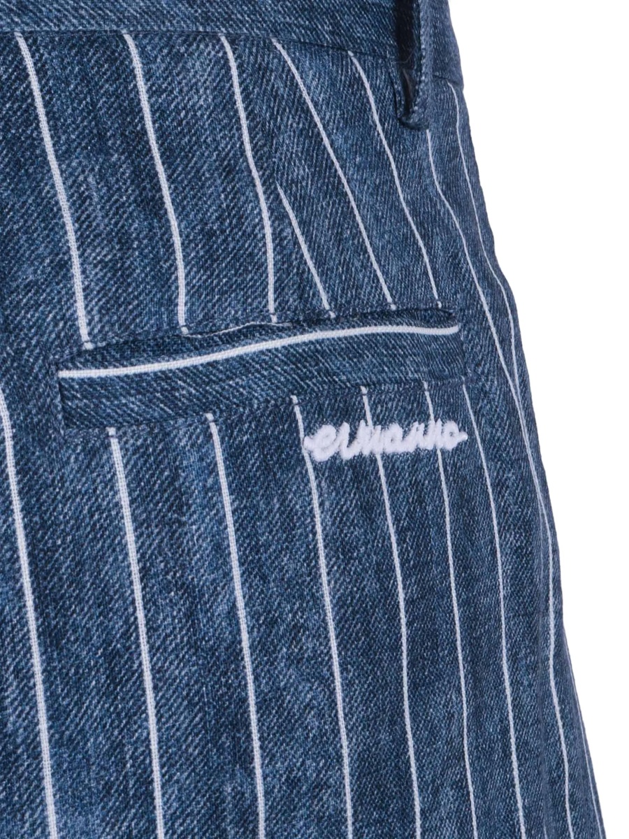Pantaloni scurti Ermanno Scervino albastri din in - Img 3