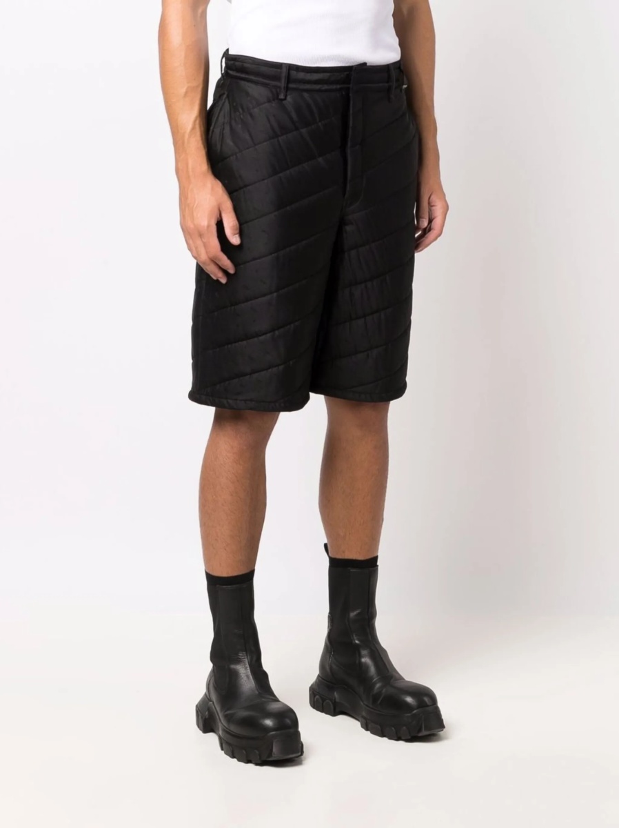 Pantaloni scurti Fendi negri din matase - Img 3
