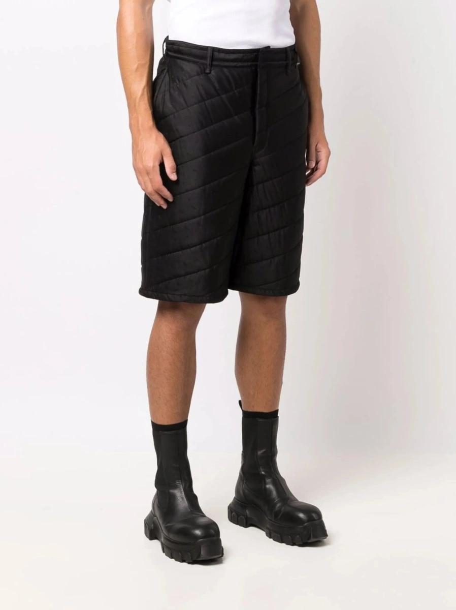 Pantaloni scurti Fendi negri din matase - Img 3