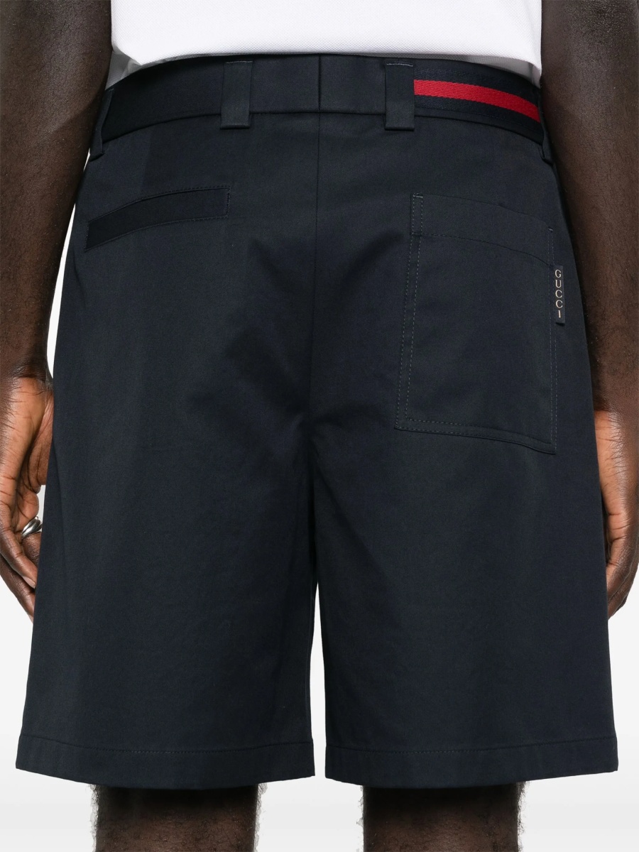 Pantaloni scurti Gucci albastri din bumbac - Img 5