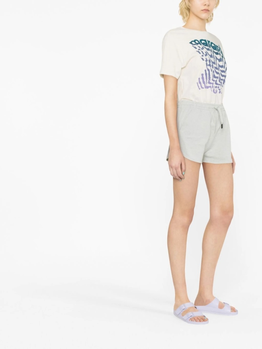 Pantaloni scurti ISABEL MARANT ETOILE albastri din bumbac si polyester - Img 4