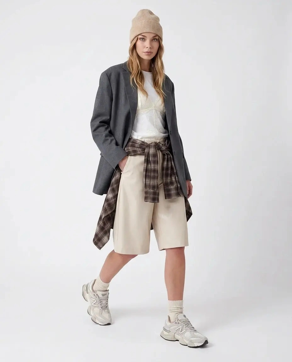 Pantaloni scurti Jucca din piele ecologica - Img 3