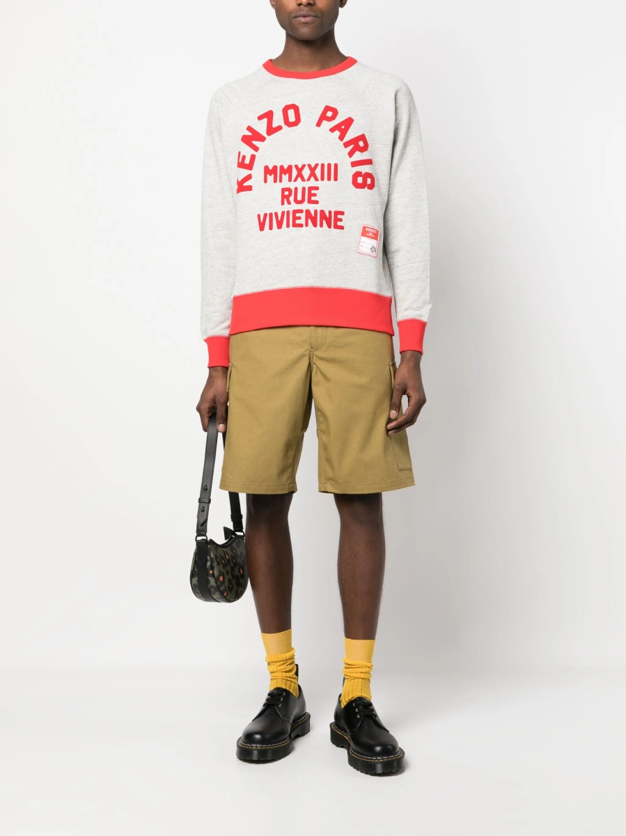 Pantaloni scurti Kenzo verzi din bumbac - Img 2