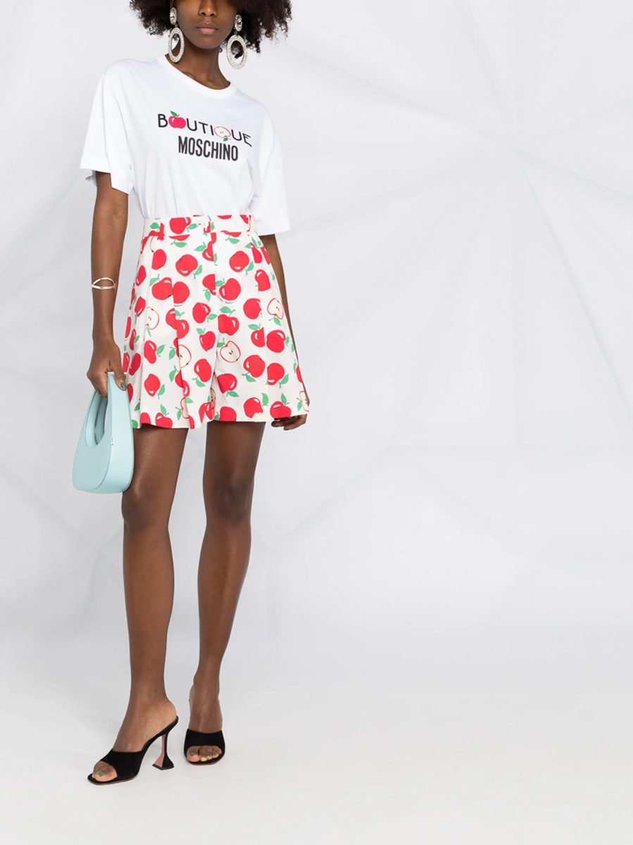Pantaloni scurti LOVE Moschino albi - Img 2