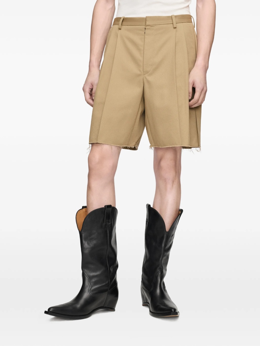 Pantaloni scurti Maison Margiela neutri din polyester si lana - Img 3