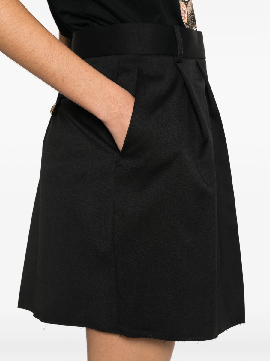 Pantaloni scurti Moschino negri din lana - Img 5