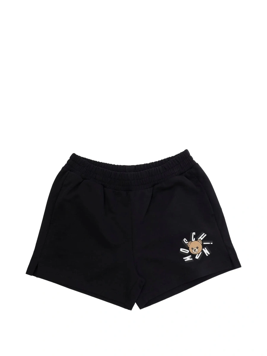 Pantaloni scurti MoschinoS negri din bumbac - Img 6