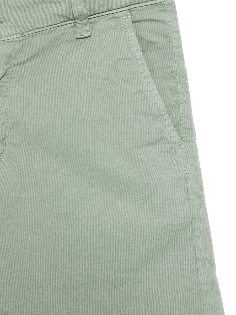 Pantaloni scurti Paolo Pecora verzi din bumbac si spandex/elastan - Img 3