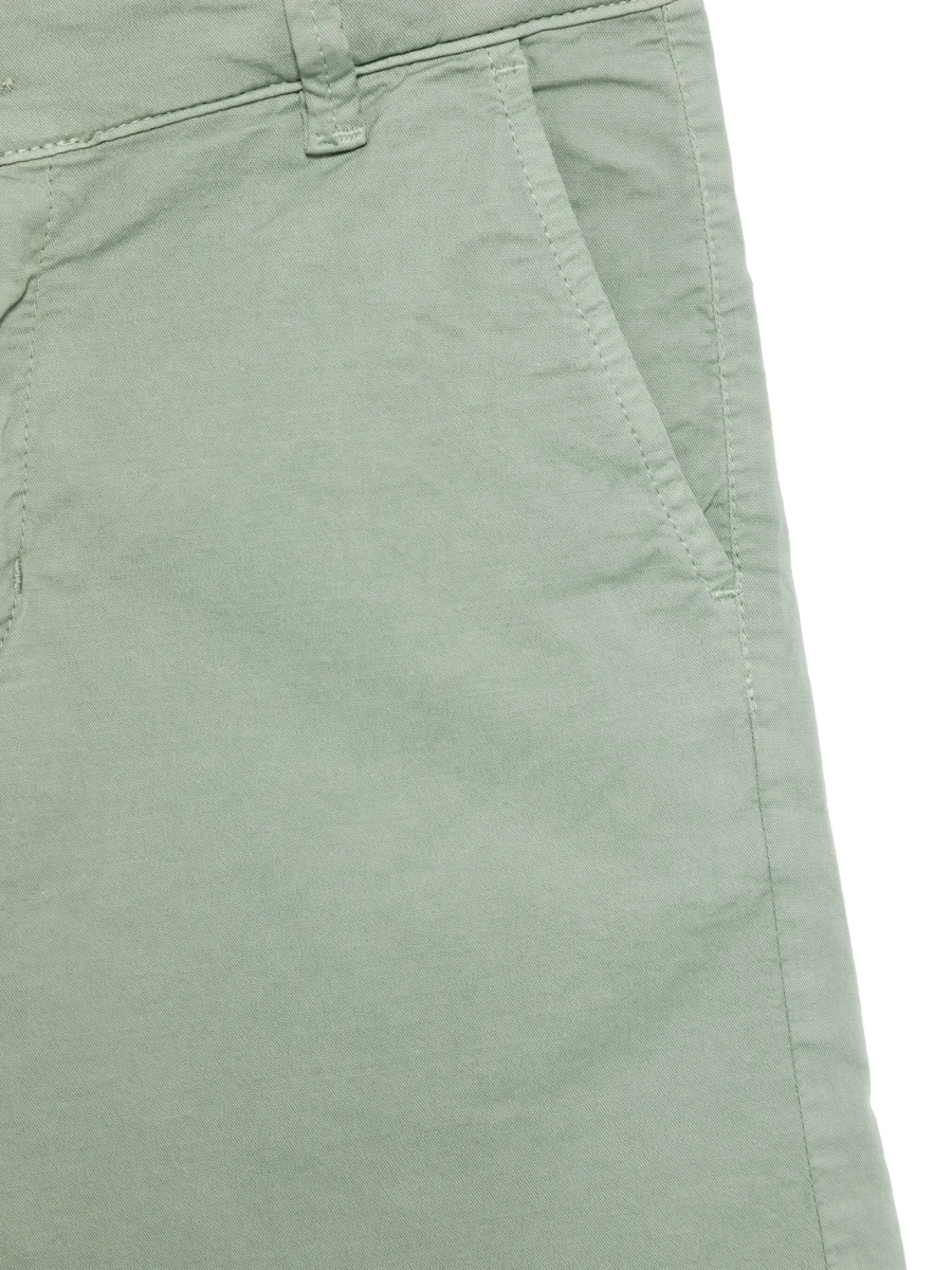 Pantaloni scurti Paolo Pecora verzi din bumbac si spandex/elastan - Img 3