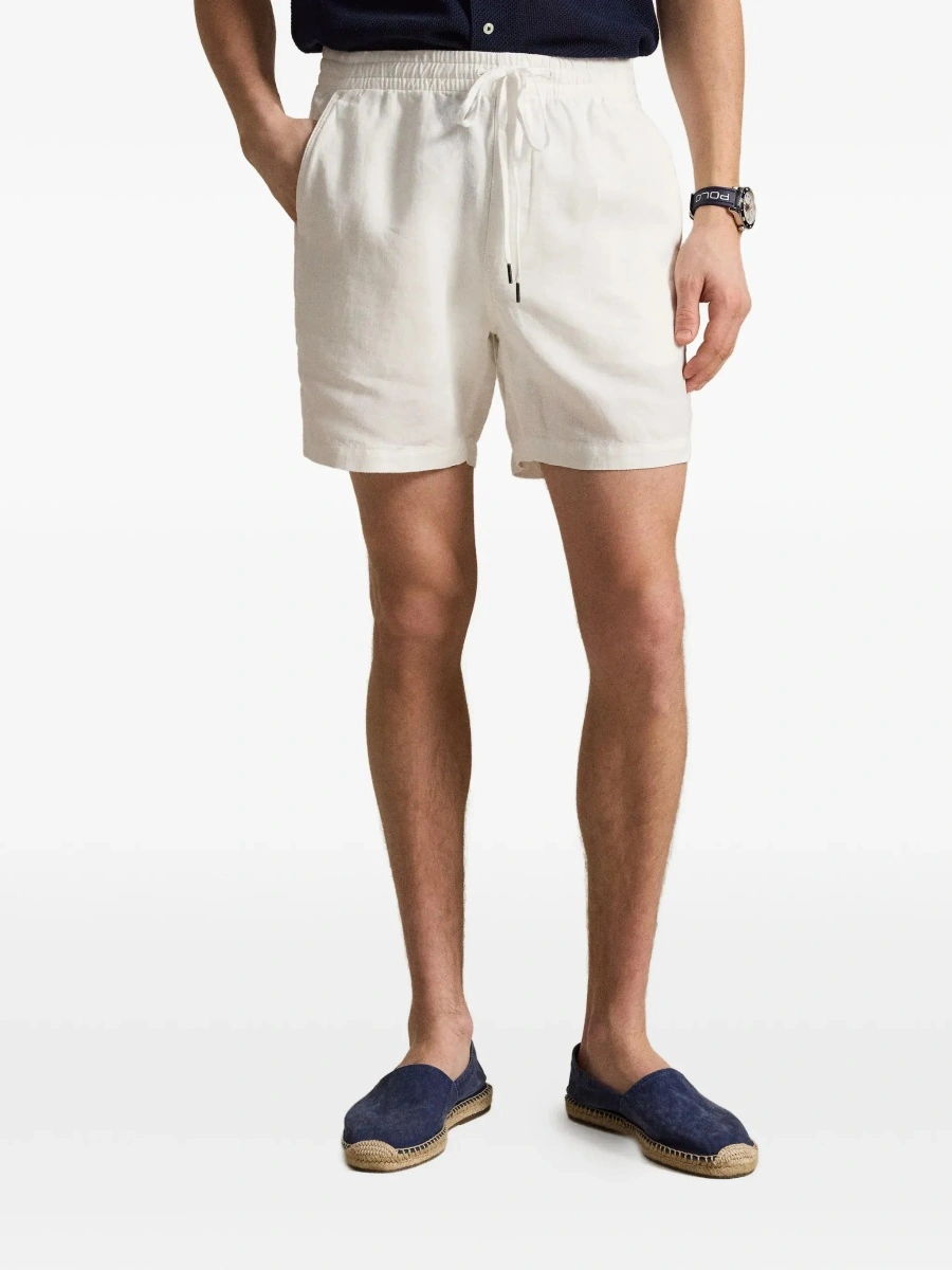 Pantaloni scurti Ralph Lauren albi din in - Img 5