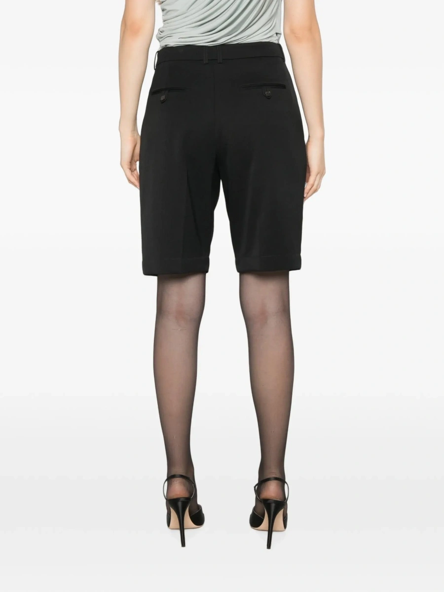 Pantaloni scurti Saint Laurent negri din lana - Img 6