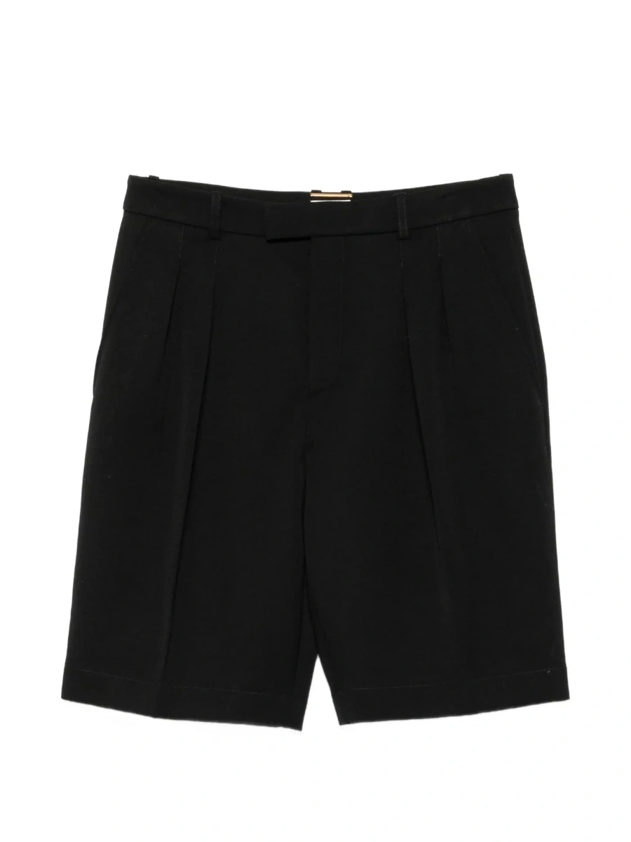 Pantaloni scurti Saint Laurent negri din lana - Img 8
