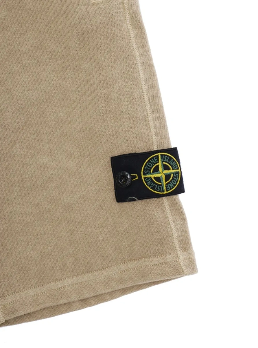 Pantaloni scurti Stone Island bej din bumbac - Img 3
