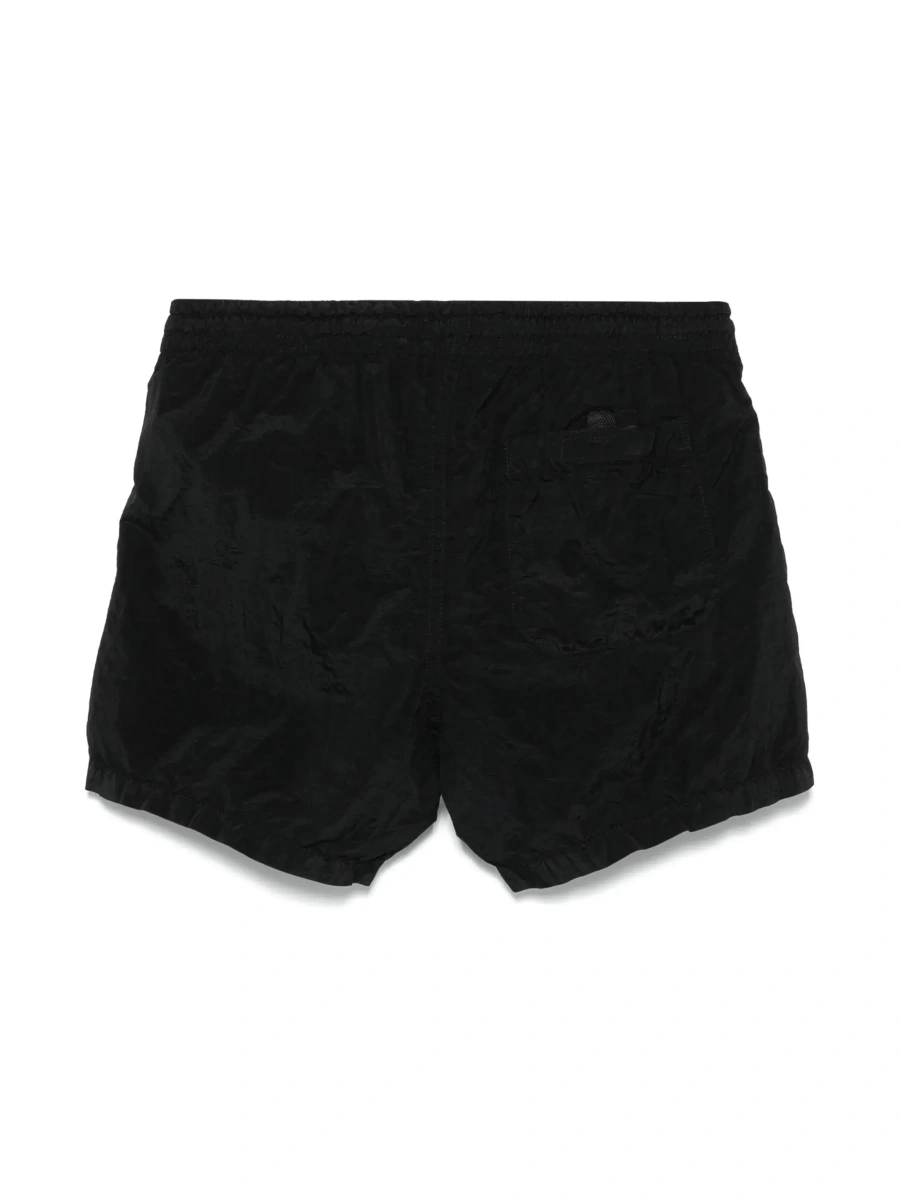Pantaloni scurti Stone Island negri din poliamida - Img 4