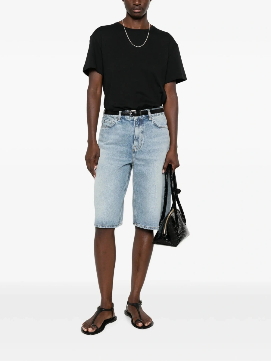 Pantaloni scurti TOTEME albastri din denim - Img 4