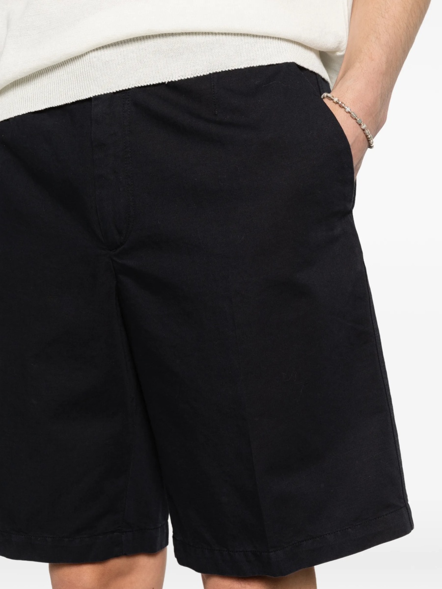 Pantaloni scurti ZEGNA albastri din bumbac si in - Img 5