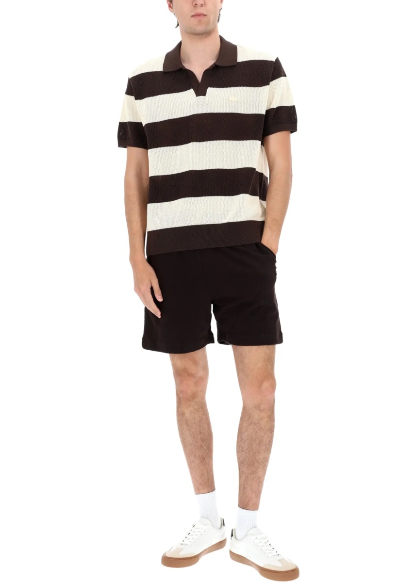 Pantaloni Shorts In Cotone Con Logo - Img 2