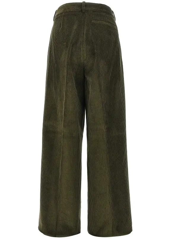 Pantaloni Single pleat wide leg corduroy pants - Img 3
