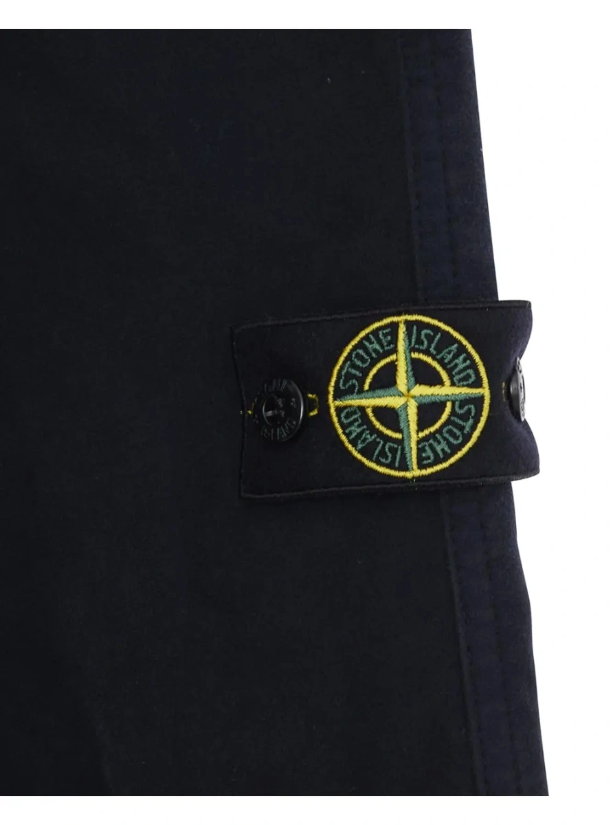 Pantaloni Stone Island albastri din bumbac - Img 3