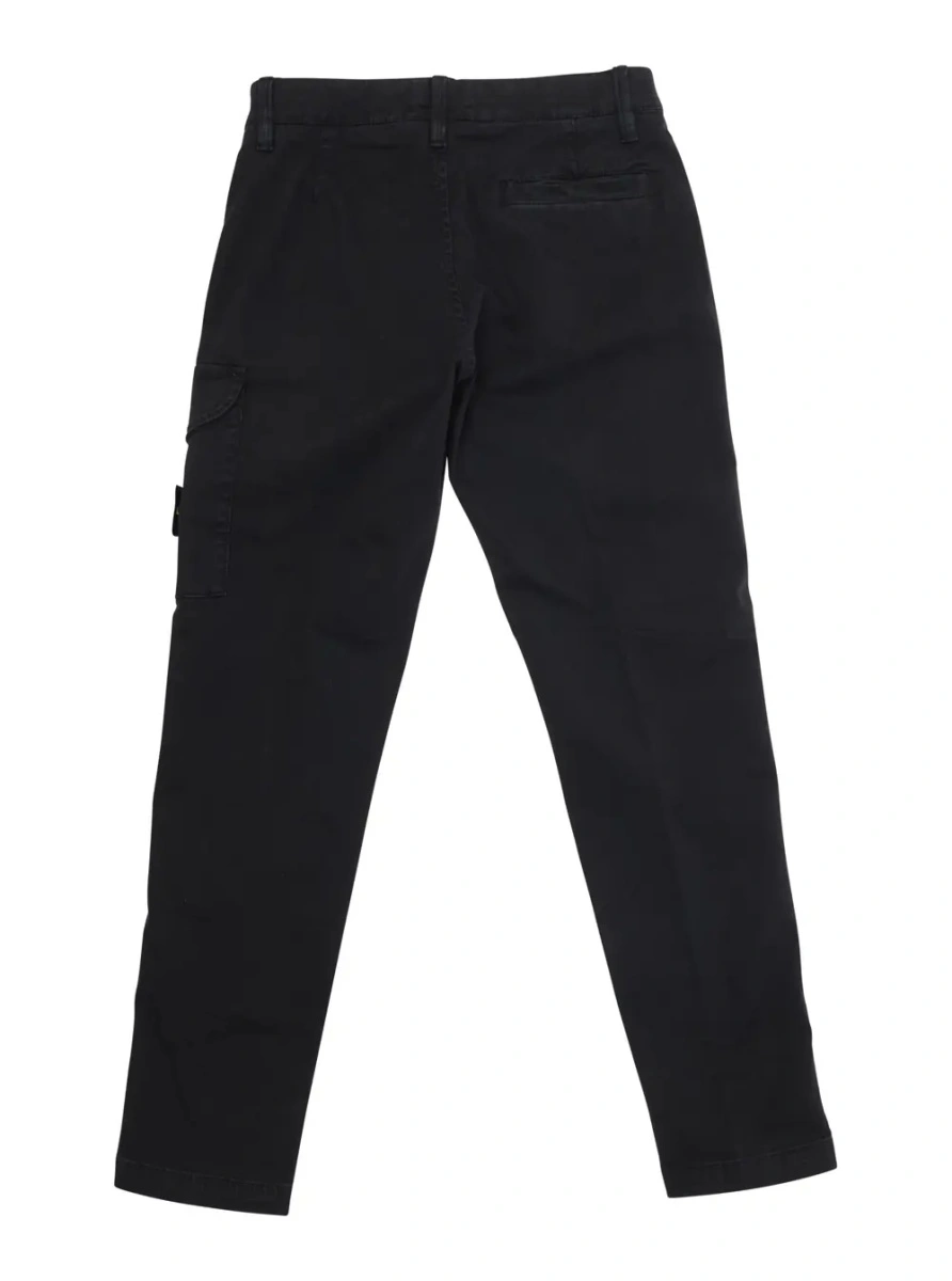 Pantaloni Stone Island negri din bumbac - Img 2