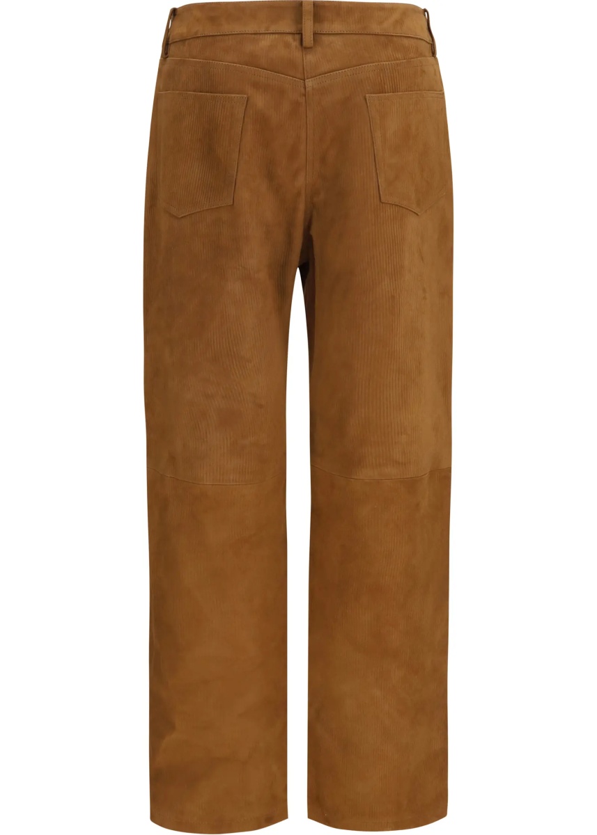 Pantaloni Straight-leg corduroy-effect leather Pants - Img 2