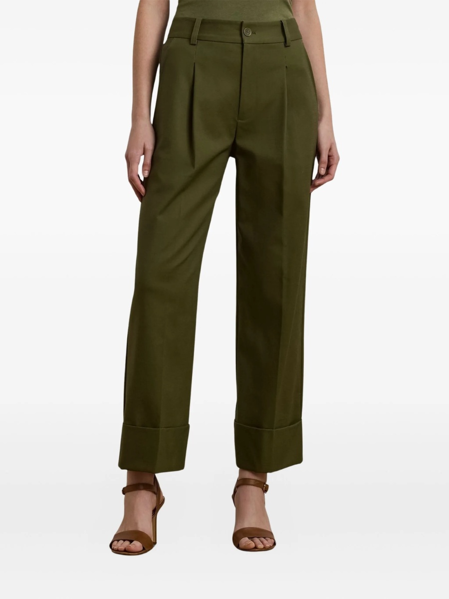 Pantaloni talie inalta Ralph Lauren verzi - Img 3