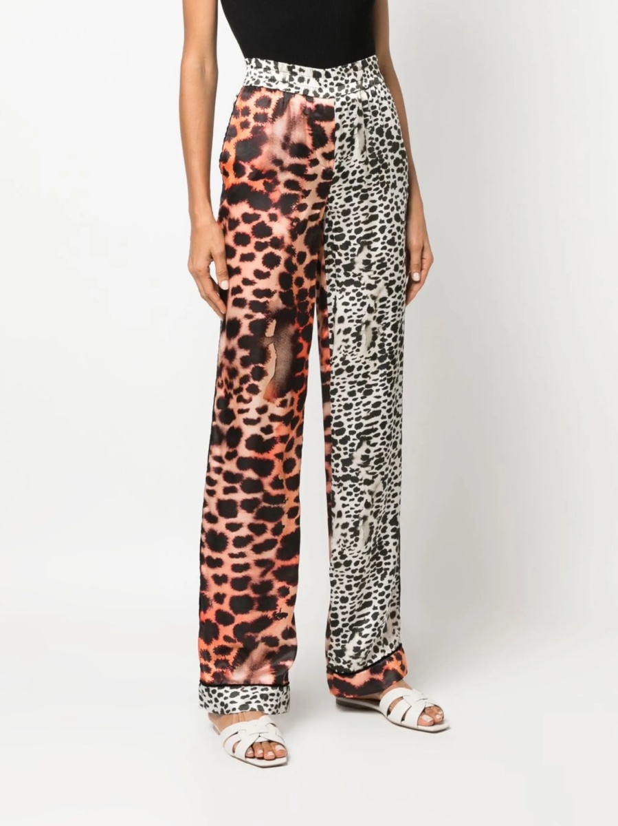 Pantaloni talie inalta Roberto Cavalli neutri - Img 3