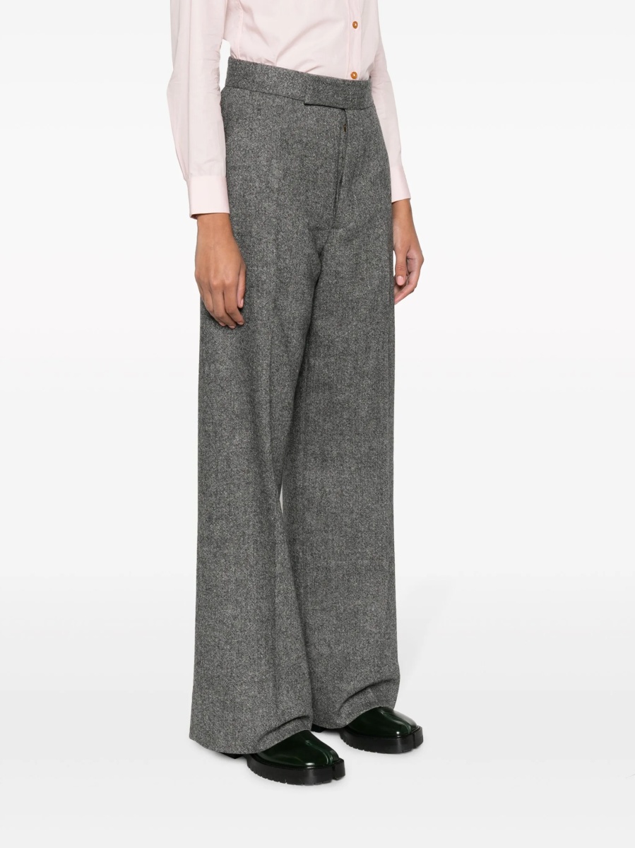 Pantaloni talie inalta Vivienne Westwood negri din lana si elastan - Img 3