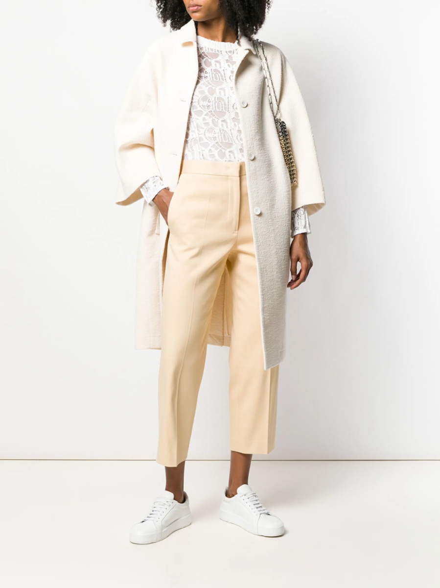 Pantaloni trei sferturi Jil Sander neutri din bumbac - Img 2
