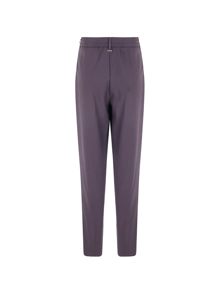 Pantaloni TWINSET maro din vascoza - Img 4