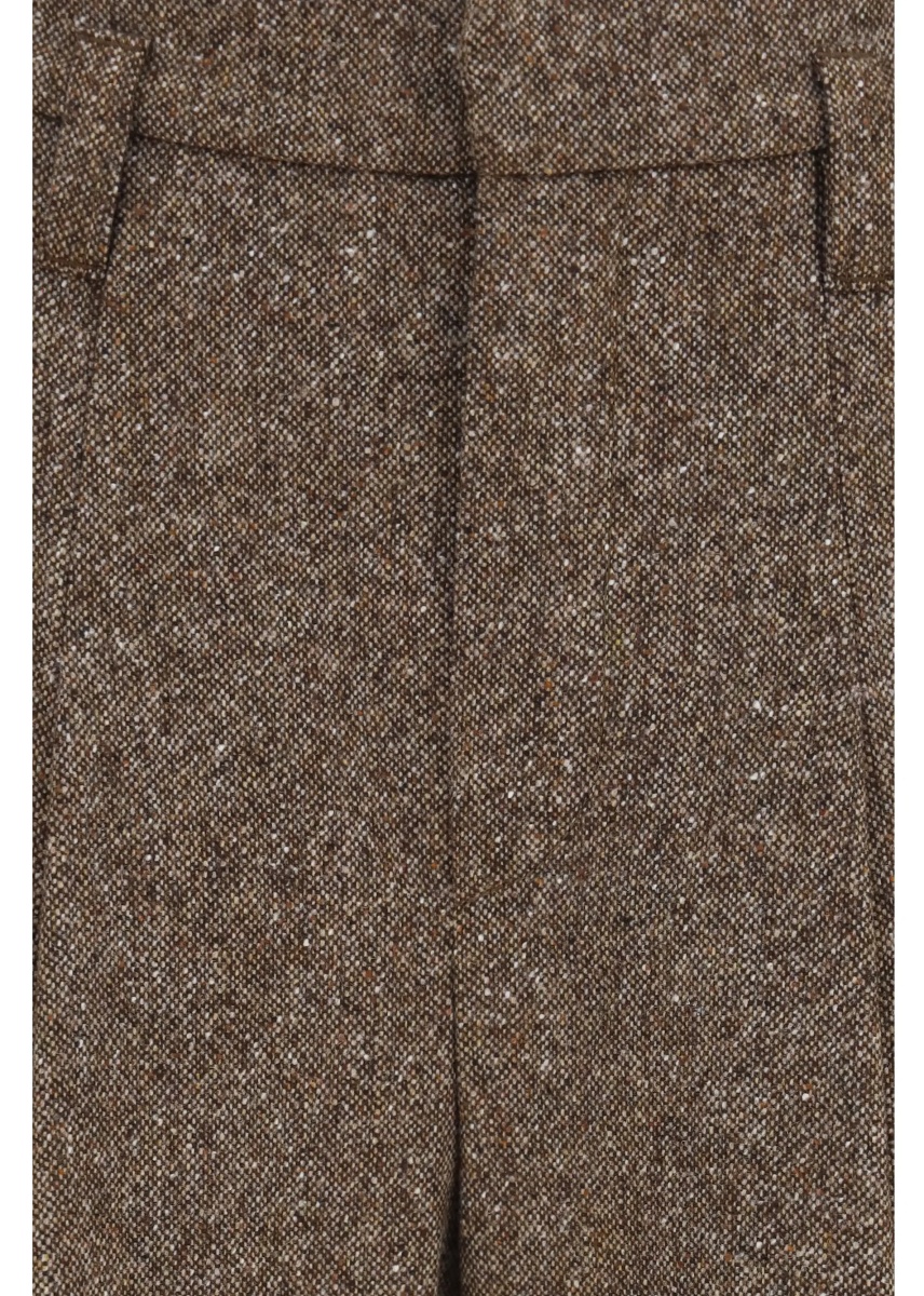 Pantaloni Virgin wool palazzo Pants with Monili detail - Img 3