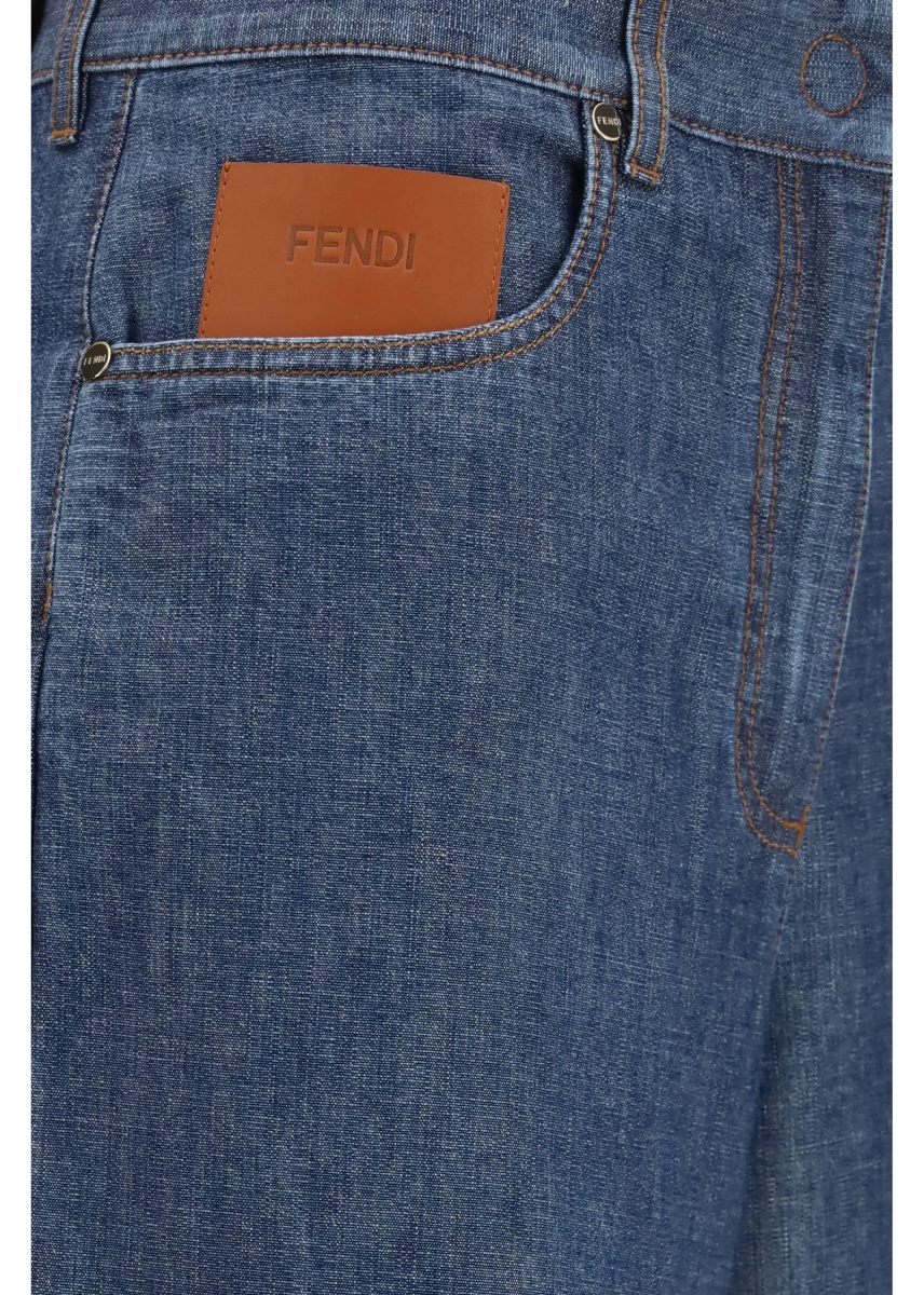 Pantaloni Wide-leg chambray Jeans - Img 3