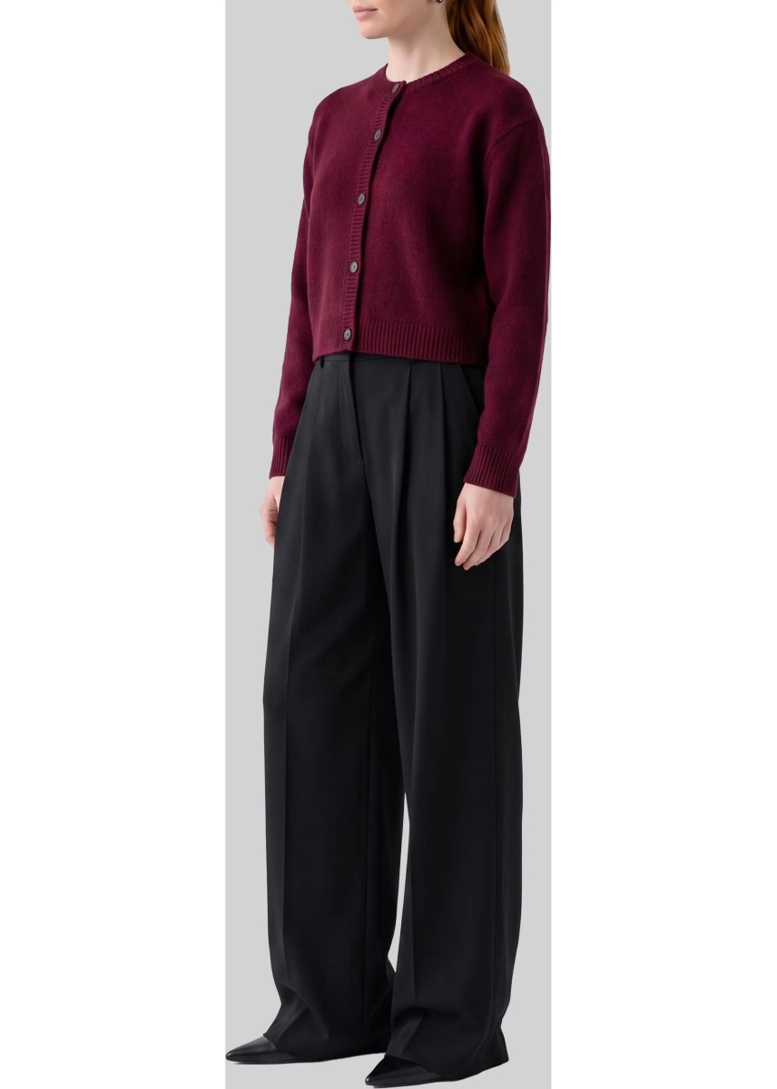 Pantaloni Wide-Leg Stretch Canvas Trousers - Img 2