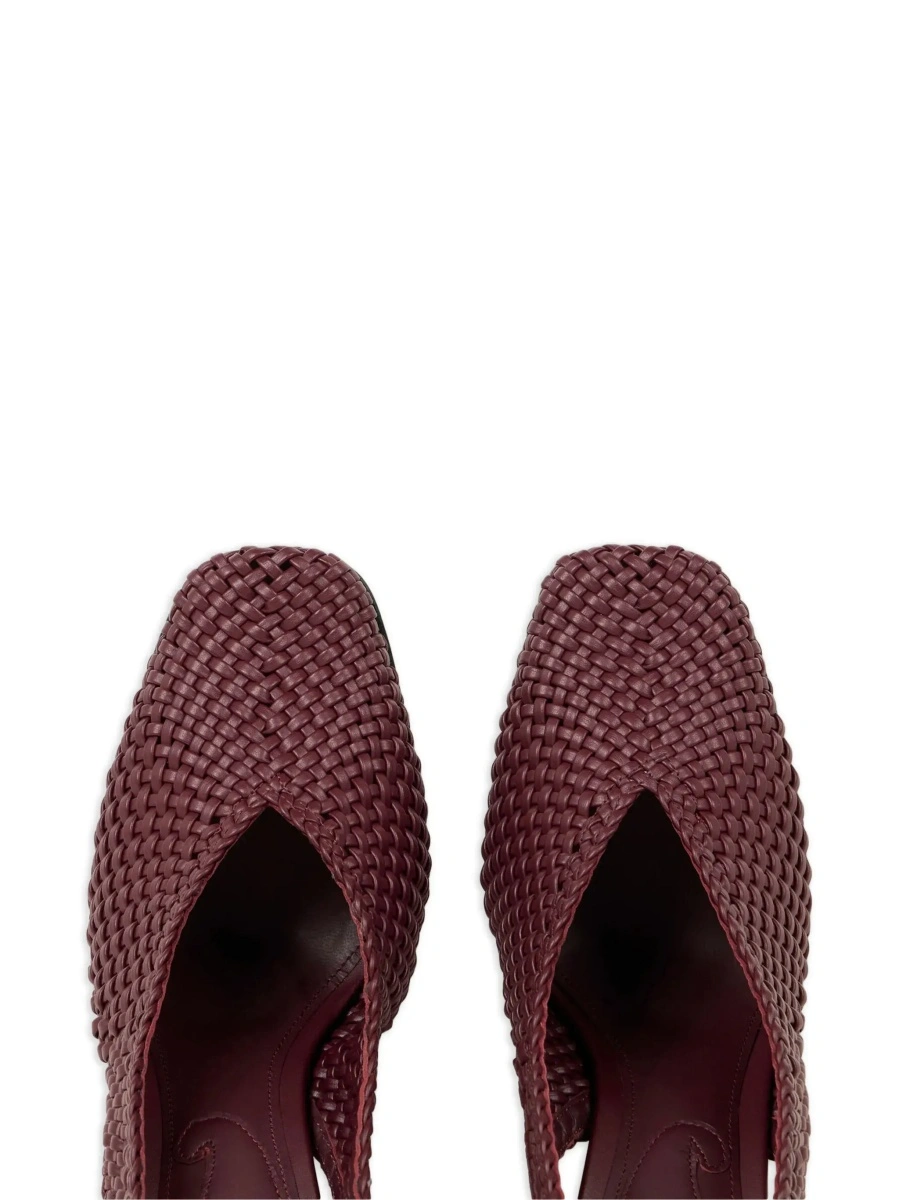 Pantofi 90MM Woven Slingbacks - Img 7
