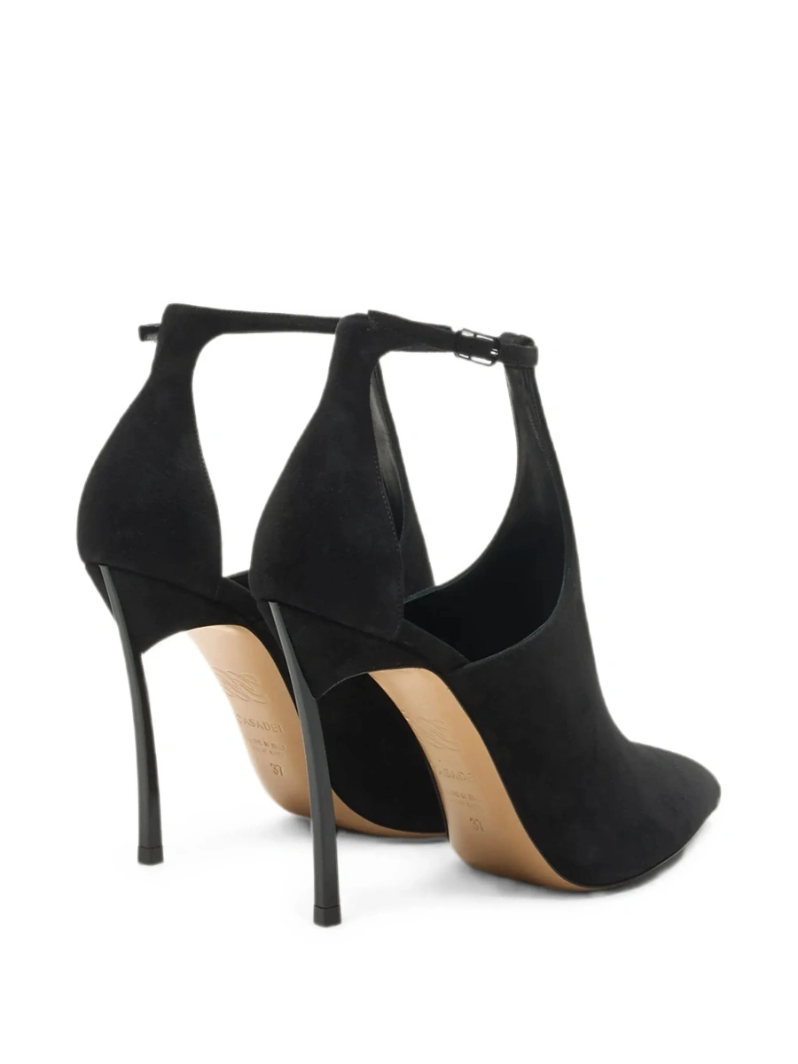 Pantofi black high-heeled pumps with adjustable strap in suede Women - Img 5