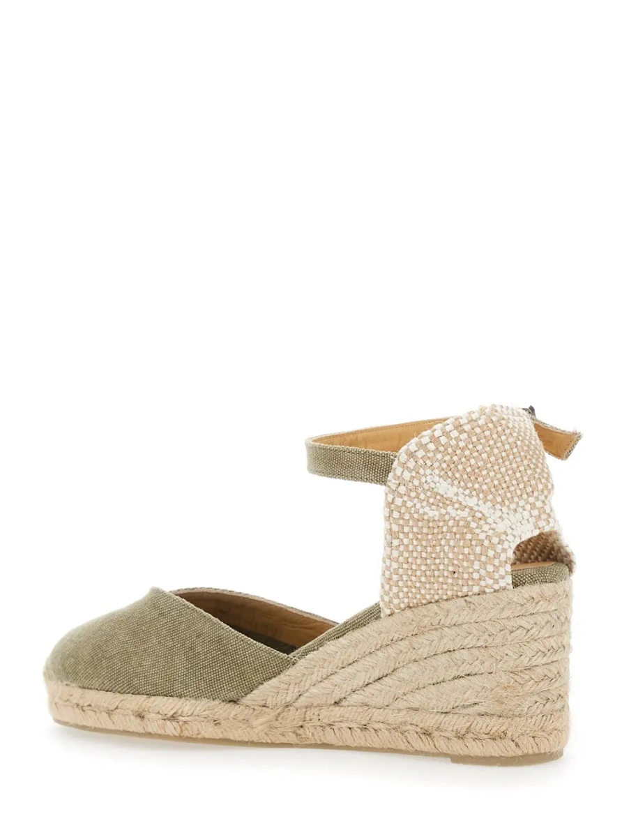 Pantofi cu platforma CASTAÑER verzi din material textil - Img 3