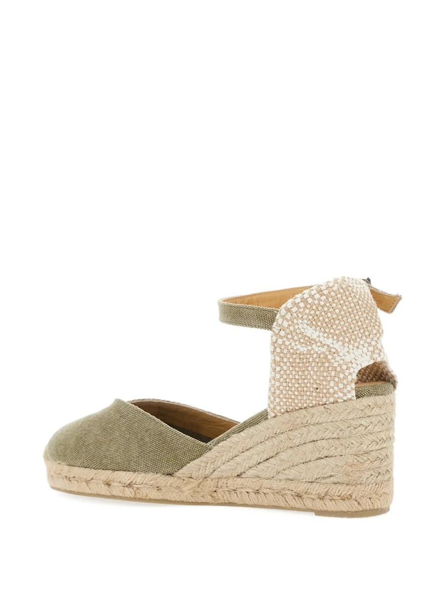 Pantofi cu platforma CASTAÑER verzi din material textil - Img 6