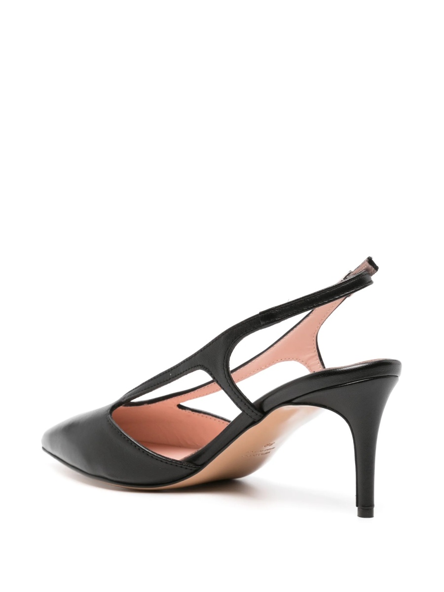 Pantofi cu toc ANNA F. negri din piele - Img 3